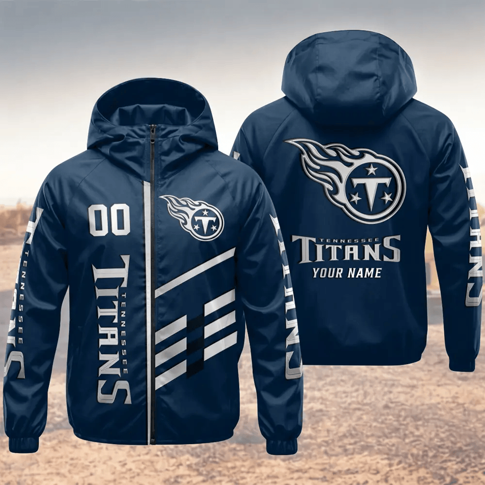 Tennessee Titans Hooded Full Zip Windbreaker Jacket Pd9umj