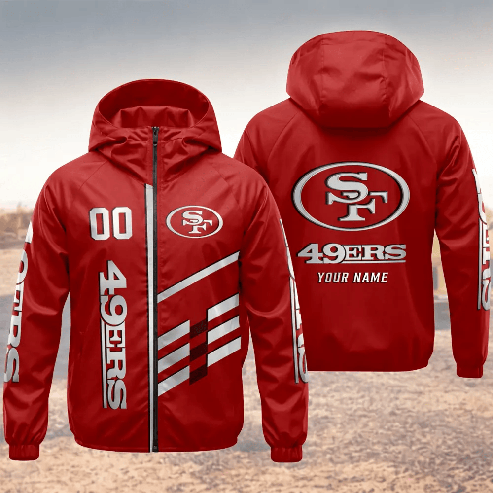 San Francisco 49ers Hooded Full Zip Windbreaker Jacket Pa9j4h