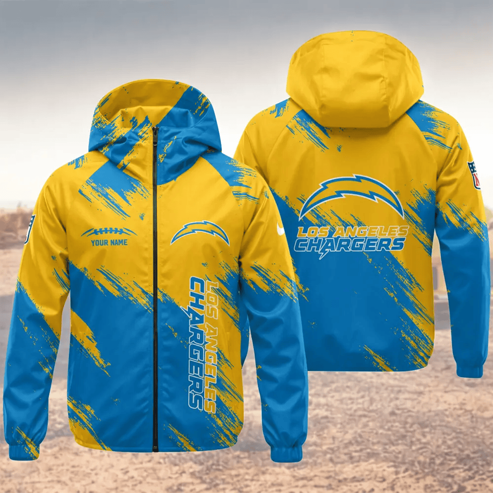 Los Angeles Chargers Hooded Full Zip Windbreaker Jacket Pucr6j
