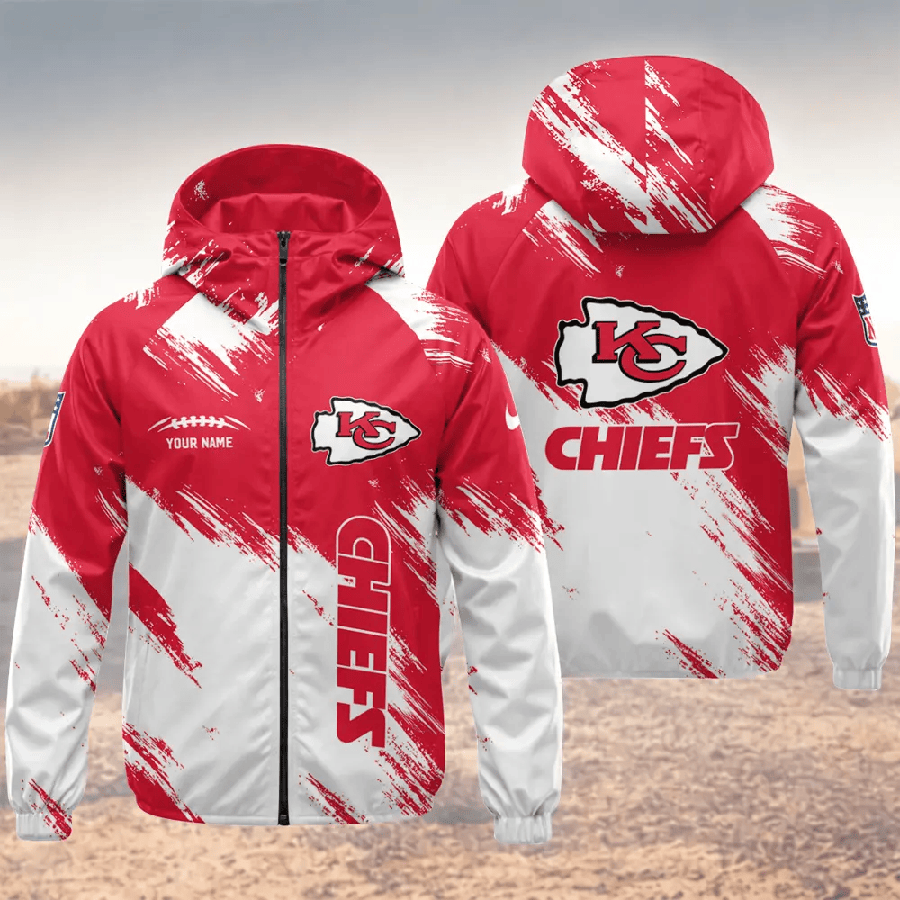 Kansas City Chiefs Hooded Full Zip Windbreaker Jacket Pcb4n2