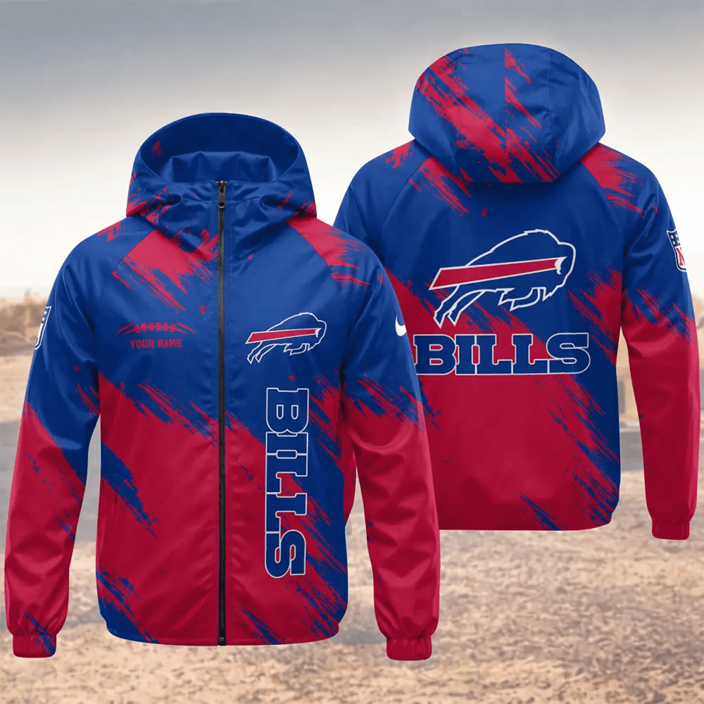 Buffalo Bills Hooded Full Zip Windbreaker Jacket Px6b7l