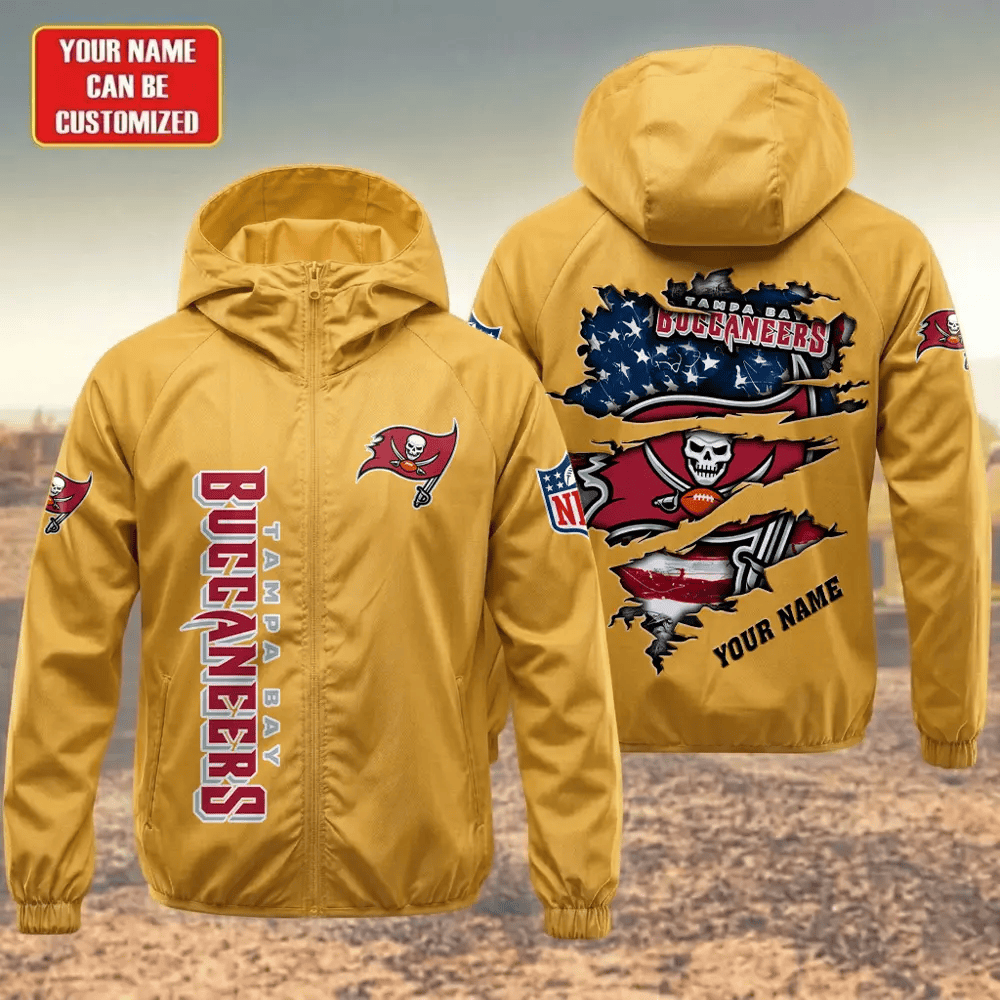 Tampa Bay Buccaneers Hooded Full Zip Windbreaker Jacket Pcwuuv