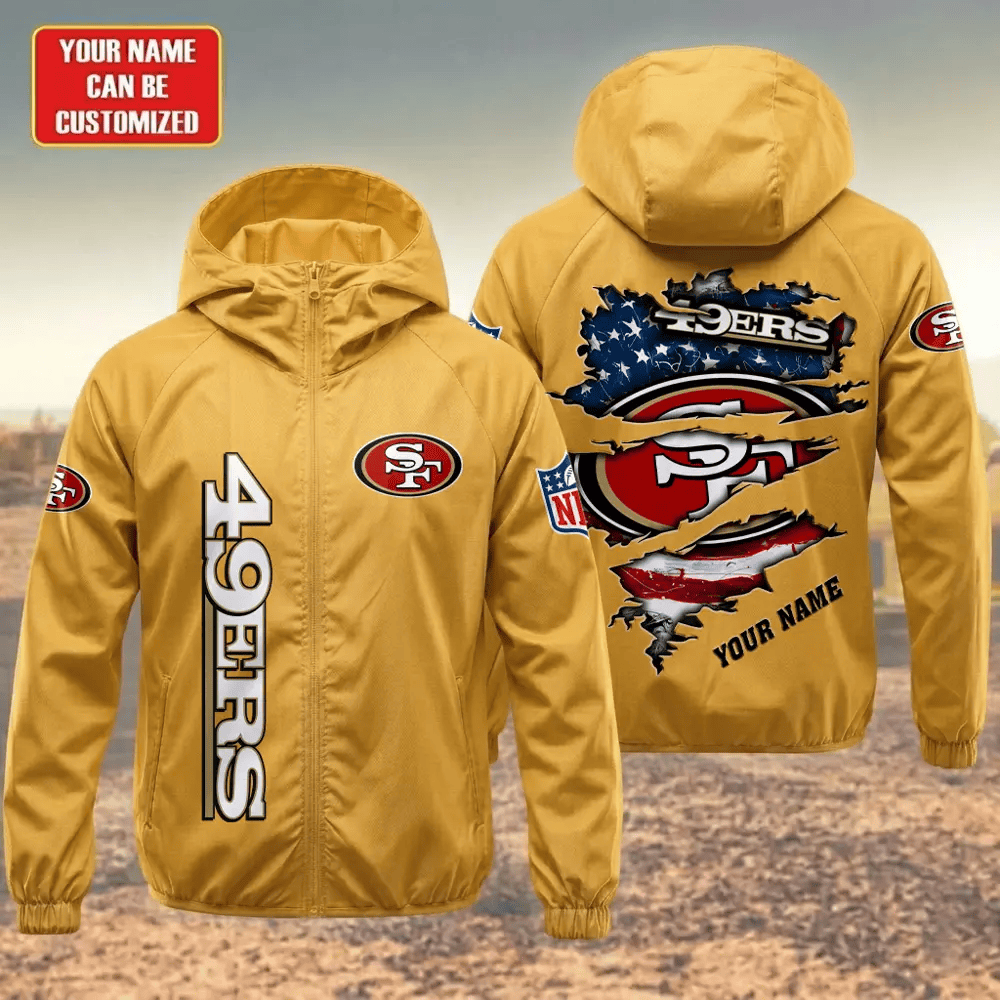 San Francisco 49ers Hooded Full Zip Windbreaker Jacket Pdzjt4