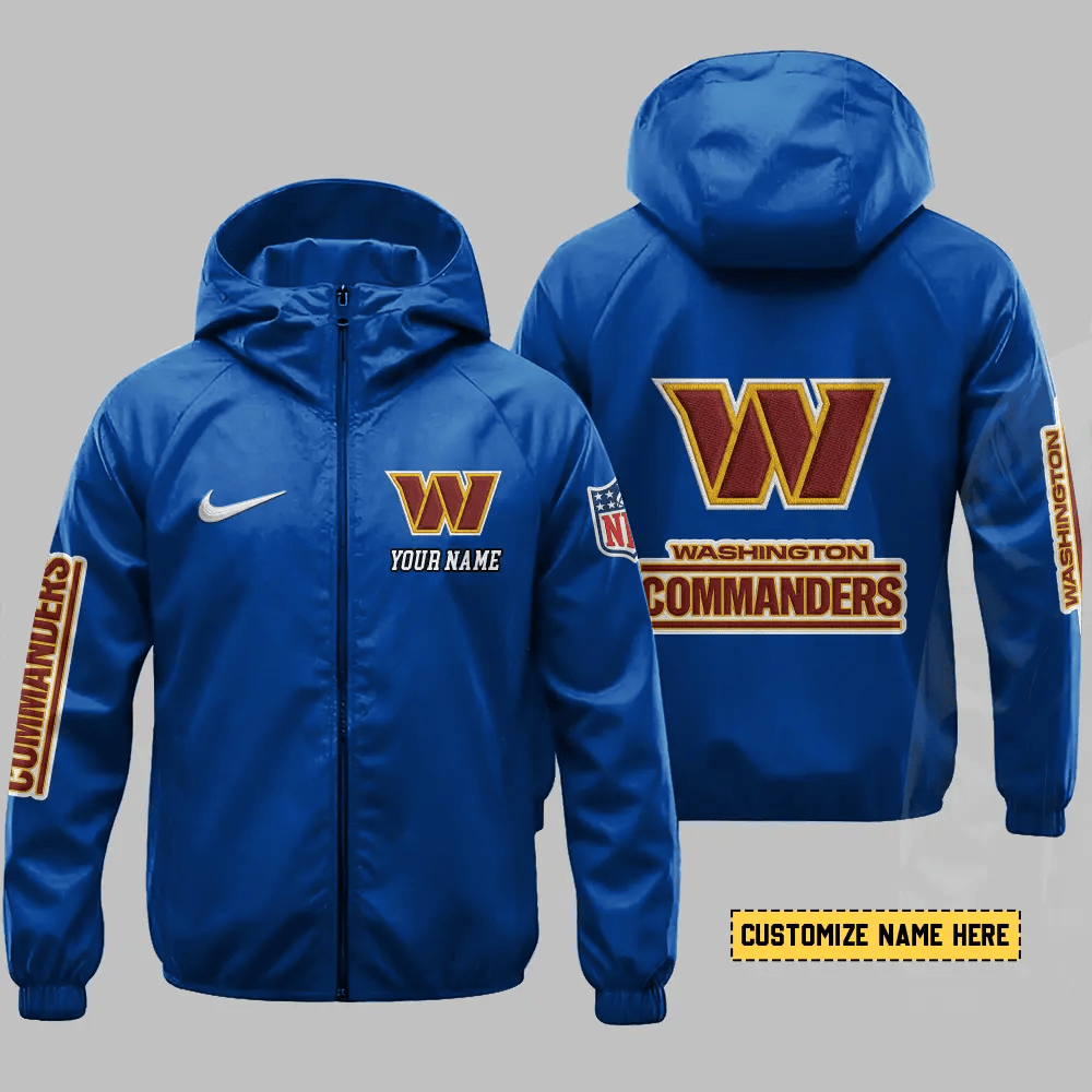 Washington Commanders Hooded Full Zip Windbreaker Jacket Puwp2j
