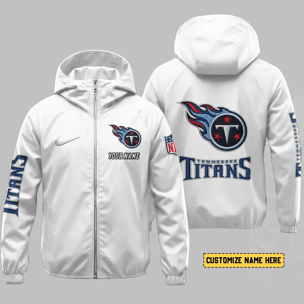 Tennessee Titans Hooded Full Zip Windbreaker Jacket Pvq7qu