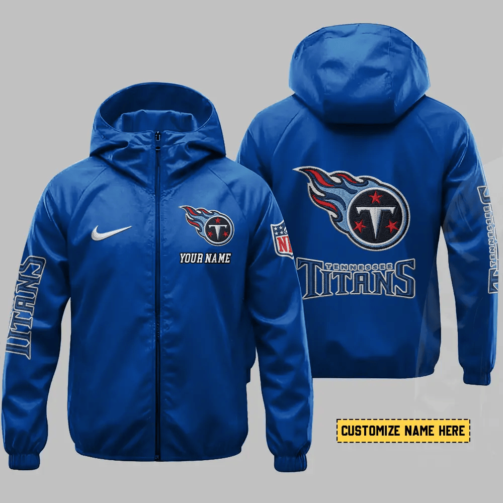 Tennessee Titans Hooded Full Zip Windbreaker Jacket Pvq7qu