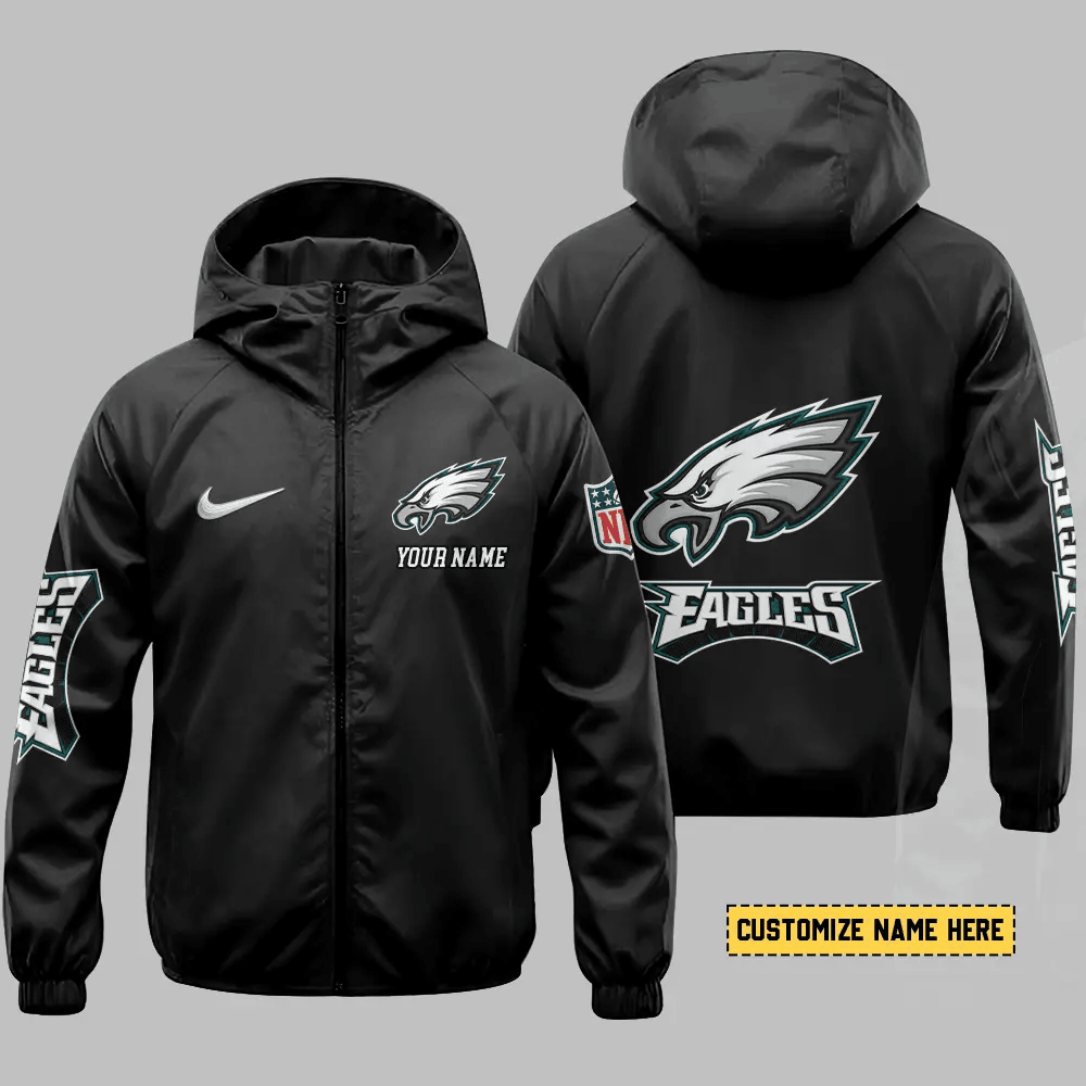 Philadelphia Eagles Hooded Full Zip Windbreaker Jacket Pu5daj