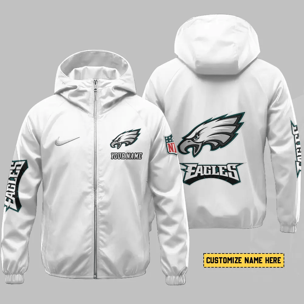 Philadelphia Eagles Hooded Full Zip Windbreaker Jacket Pu5daj