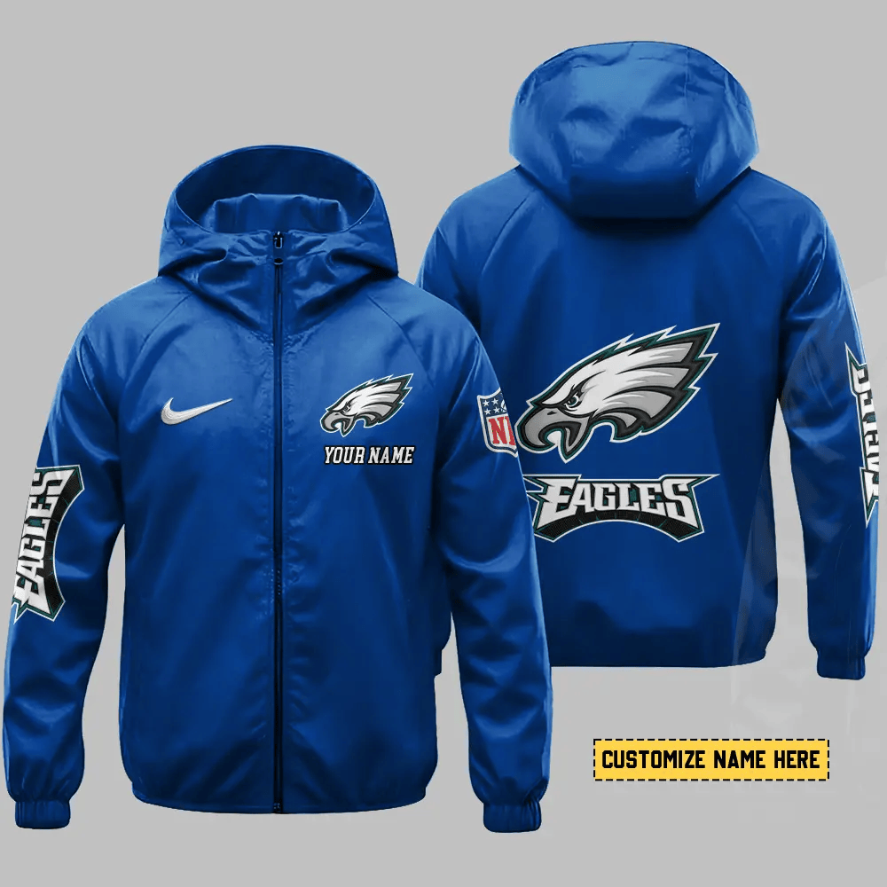 Philadelphia Eagles Hooded Full Zip Windbreaker Jacket Pu5daj