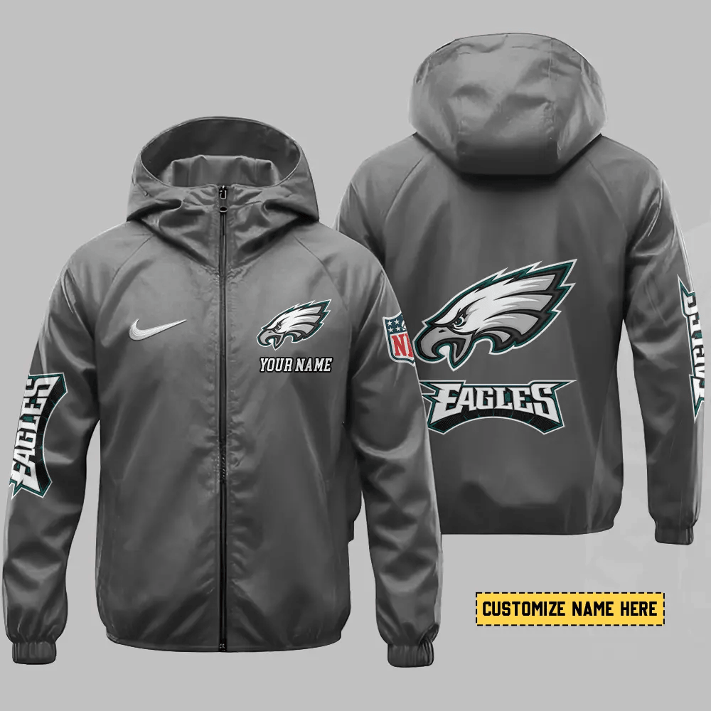 Philadelphia Eagles Hooded Full Zip Windbreaker Jacket Pu5daj