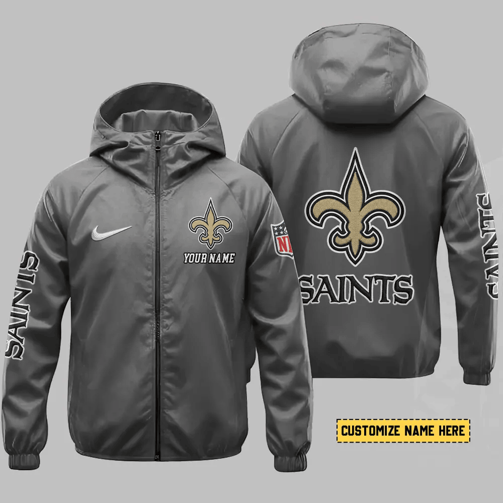 New Orleans Saints Hooded Full Zip Windbreaker Jacket Pwu8s6
