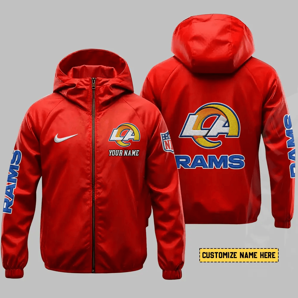 Los Angeles Rams Hooded Full Zip Windbreaker Jacket P9wqw6