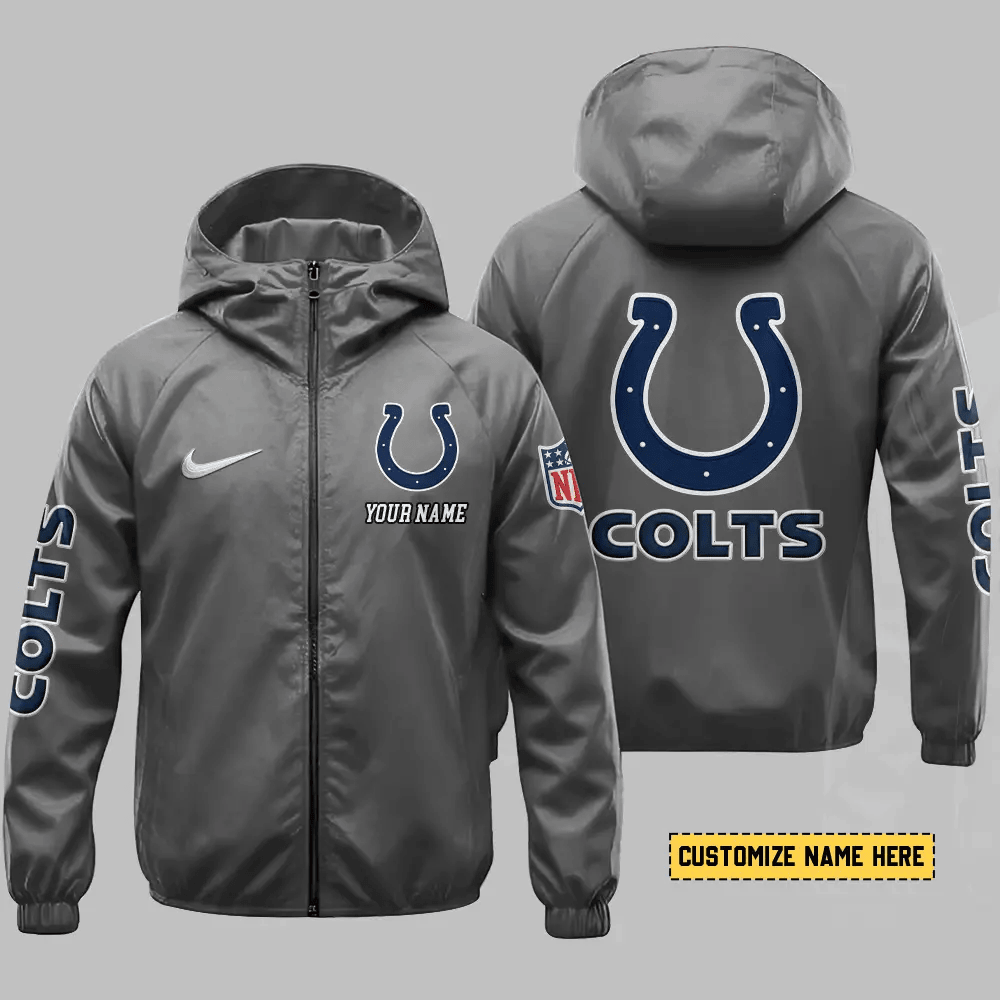 Indianapolis Colts Hooded Full Zip Windbreaker Jacket Pt5yr5
