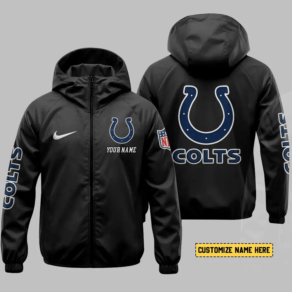 Indianapolis Colts Hooded Full Zip Windbreaker Jacket Pt5yr5