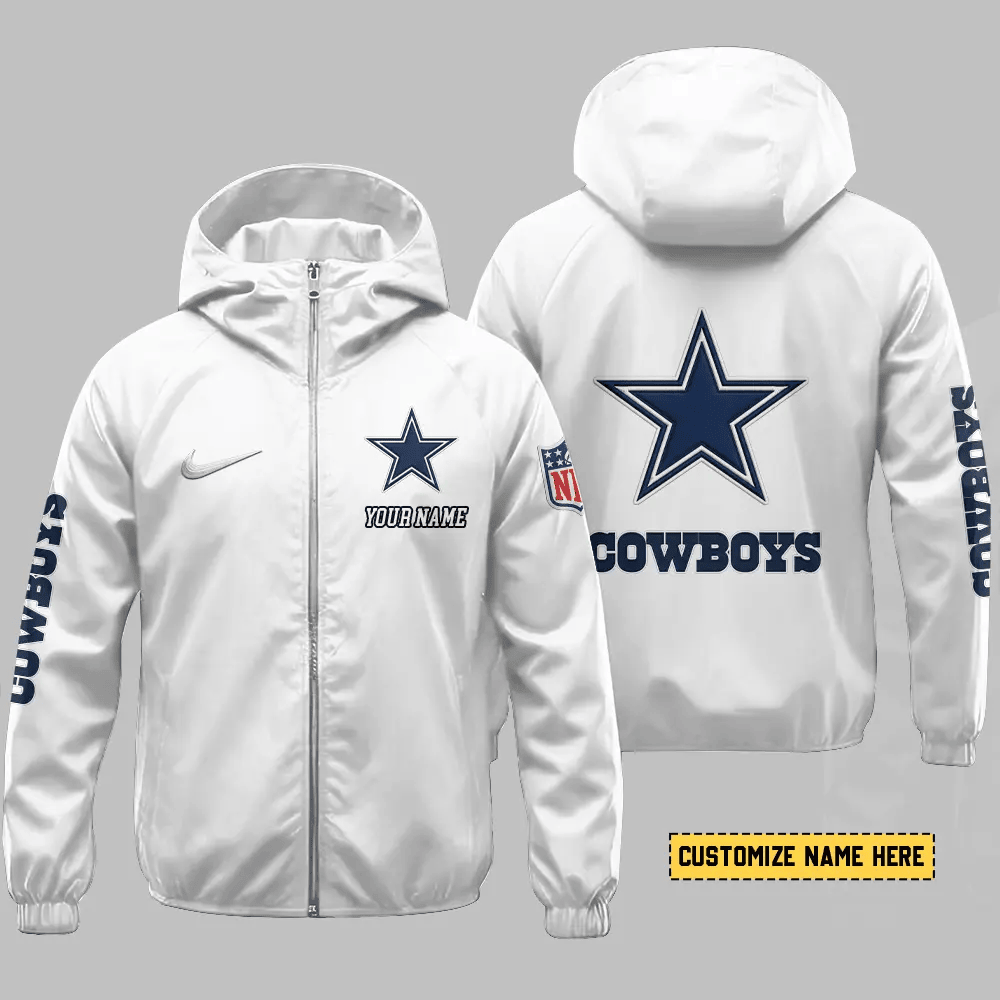 Dallas Cowboys Hooded Full Zip Windbreaker Jacket Pey9xt