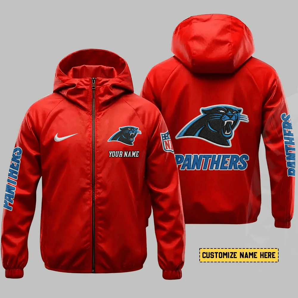 Carolina Panthers Hooded Full Zip Windbreaker Jacket Pb7rcl