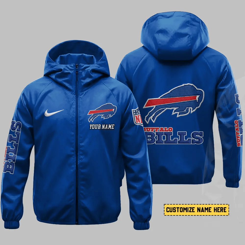Buffalo Bills Hooded Full Zip Windbreaker Jacket P8ly4r