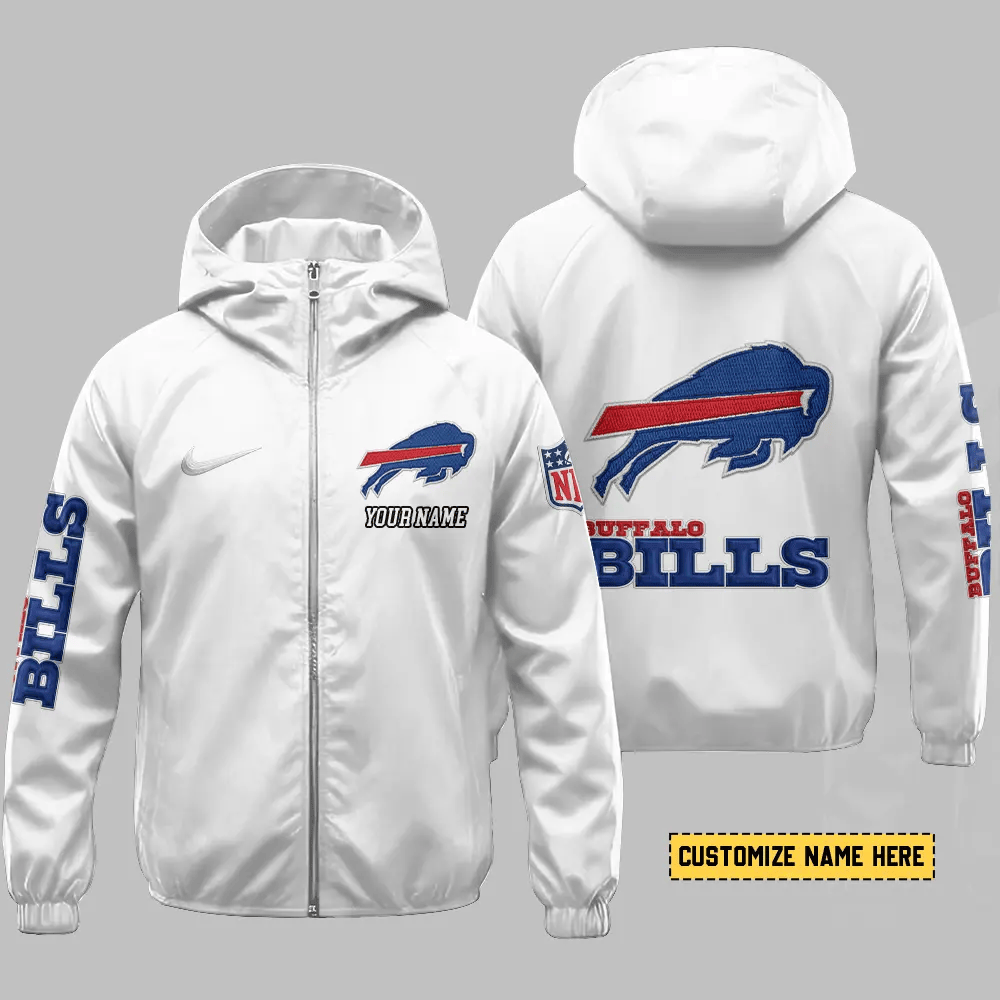 Buffalo Bills Hooded Full Zip Windbreaker Jacket P8ly4r