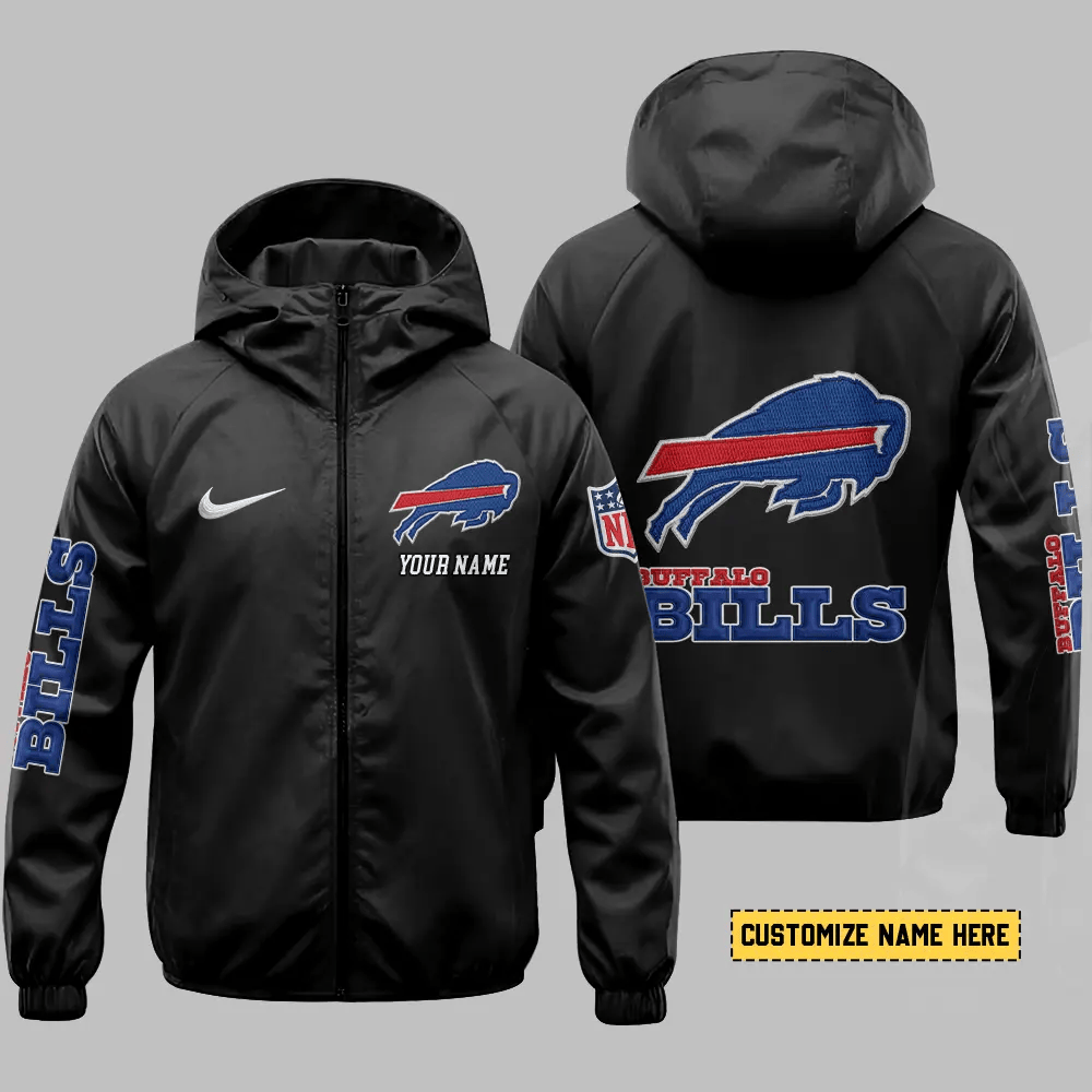 Buffalo Bills Hooded Full Zip Windbreaker Jacket P8ly4r