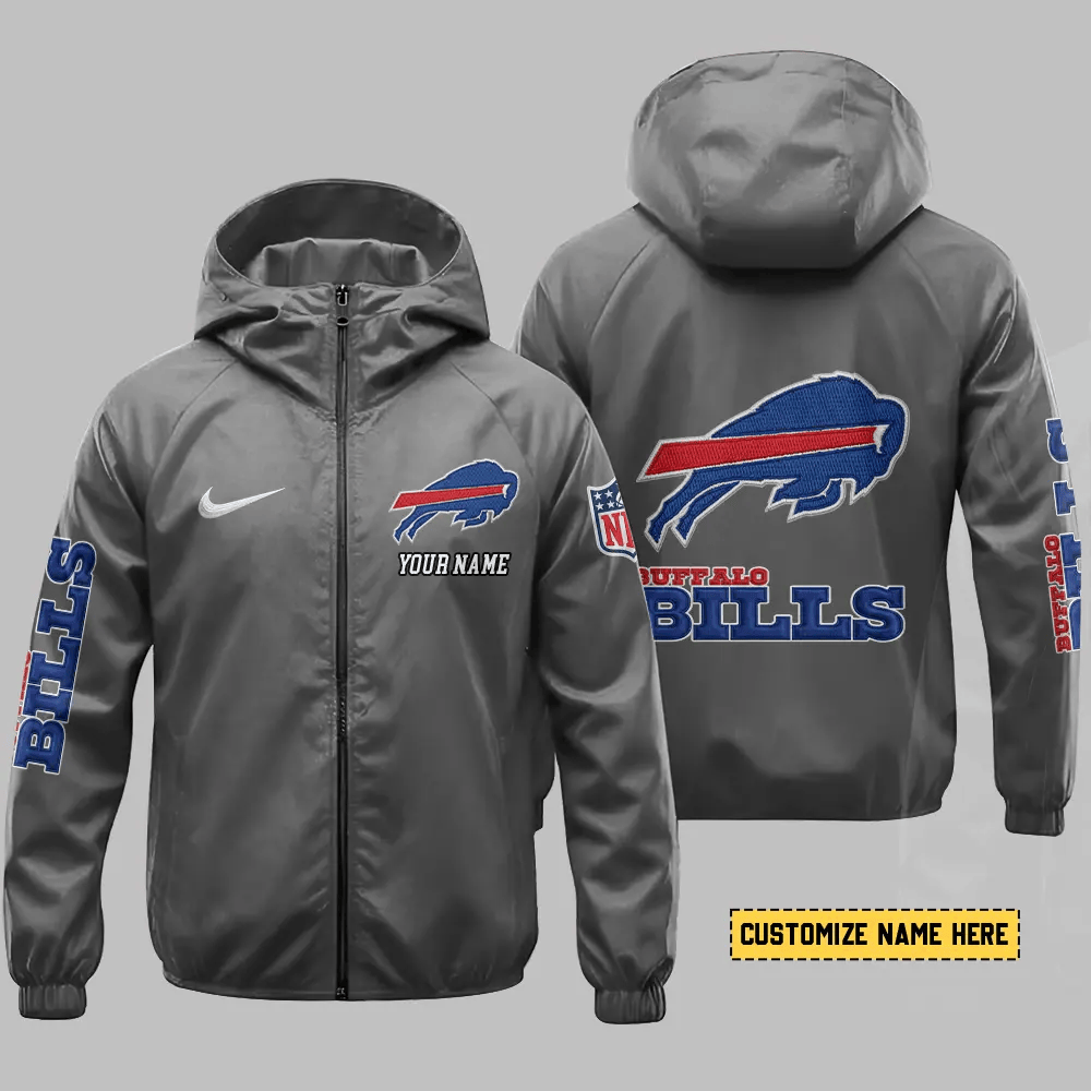 Buffalo Bills Hooded Full Zip Windbreaker Jacket P8ly4r