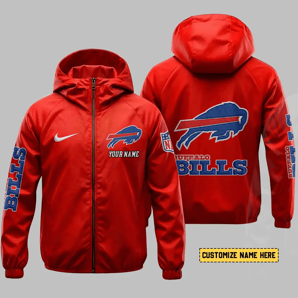 Buffalo Bills Hooded Full Zip Windbreaker Jacket P8ly4r