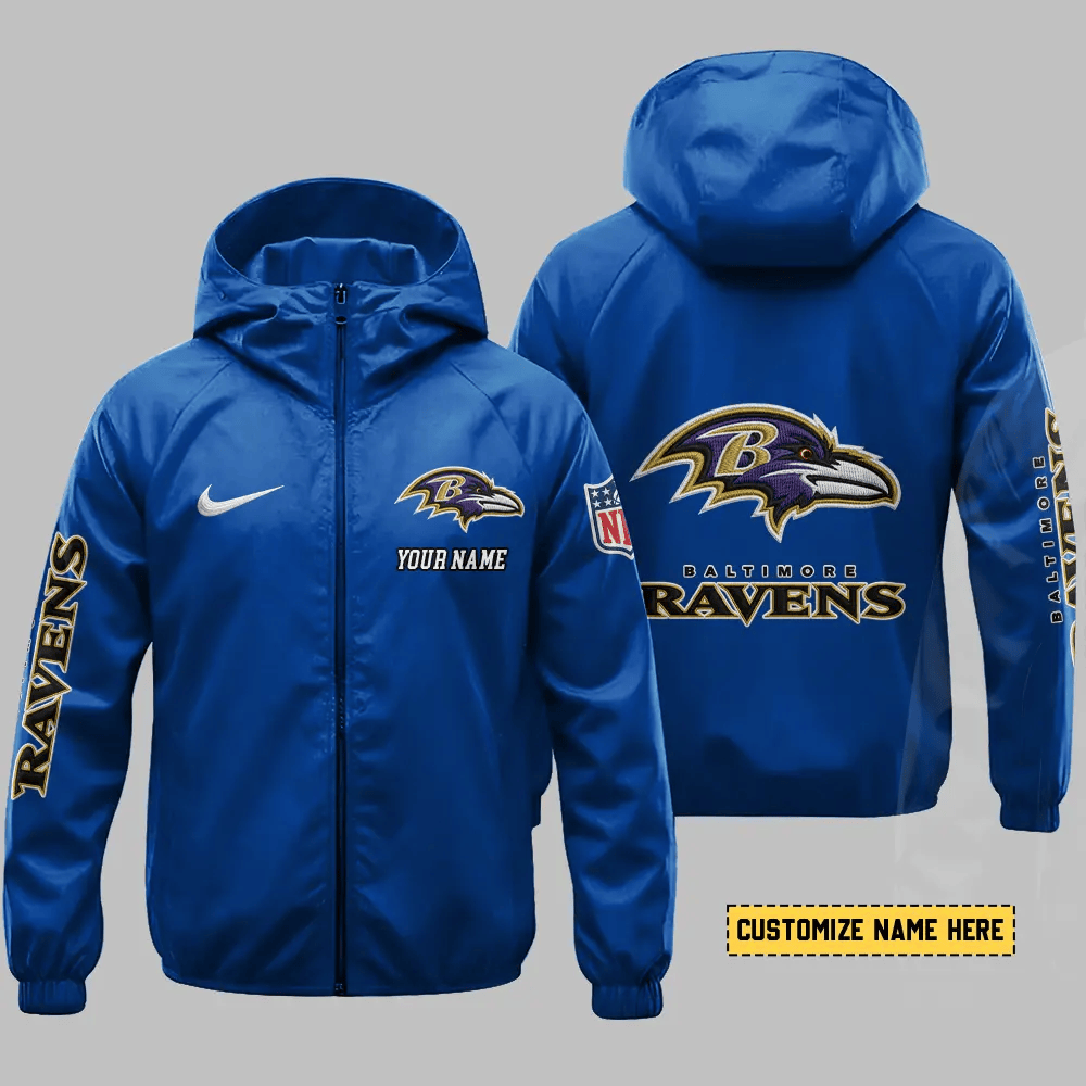 Baltimore Ravens Hooded Full Zip Windbreaker Jacket P5kajr
