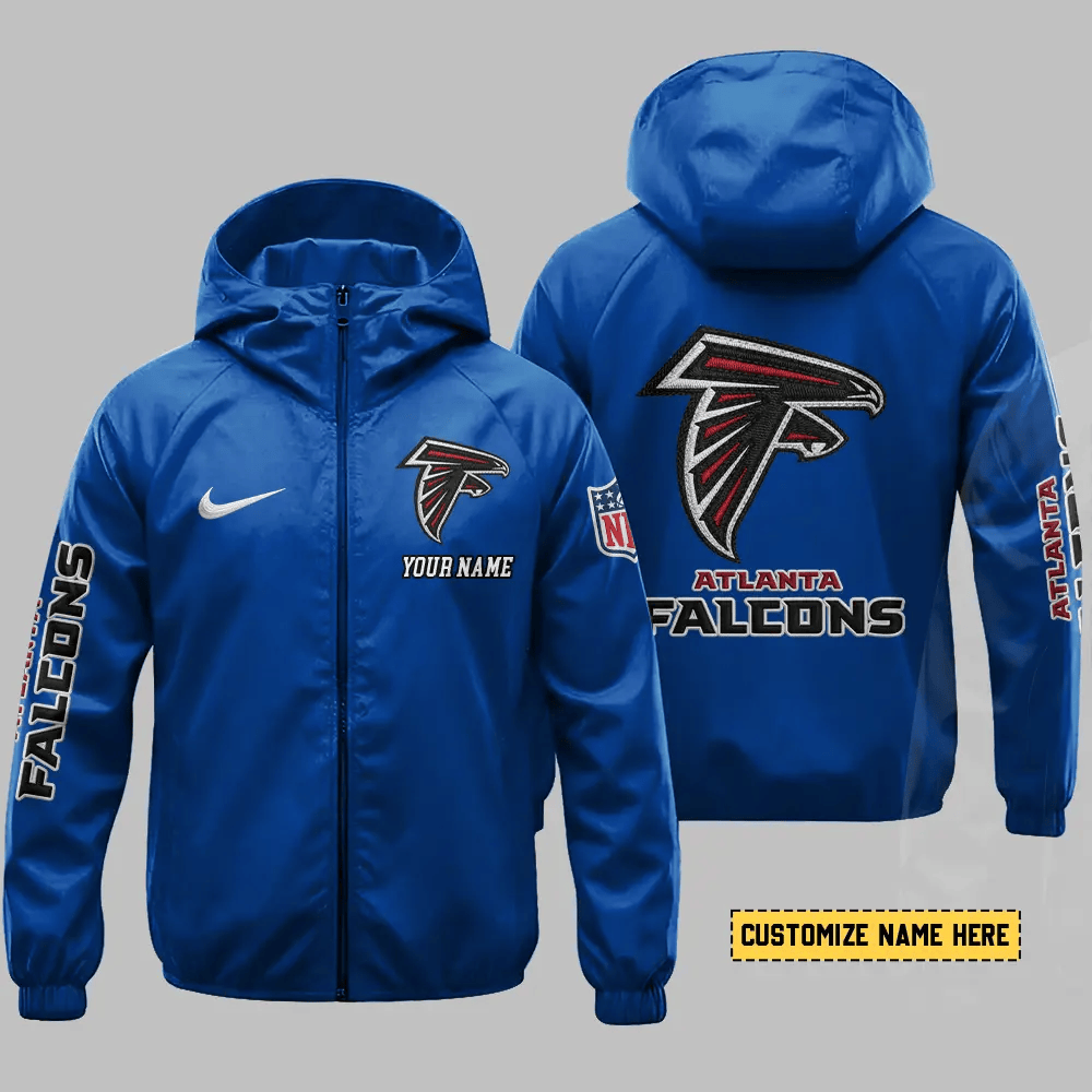Atlanta Falcons Hooded Full Zip Windbreaker Jacket Pdhp4s