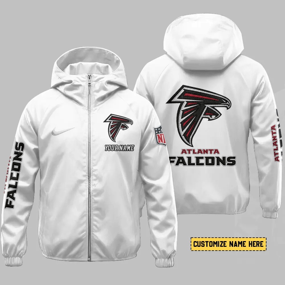 Atlanta Falcons Hooded Full Zip Windbreaker Jacket Pdhp4s