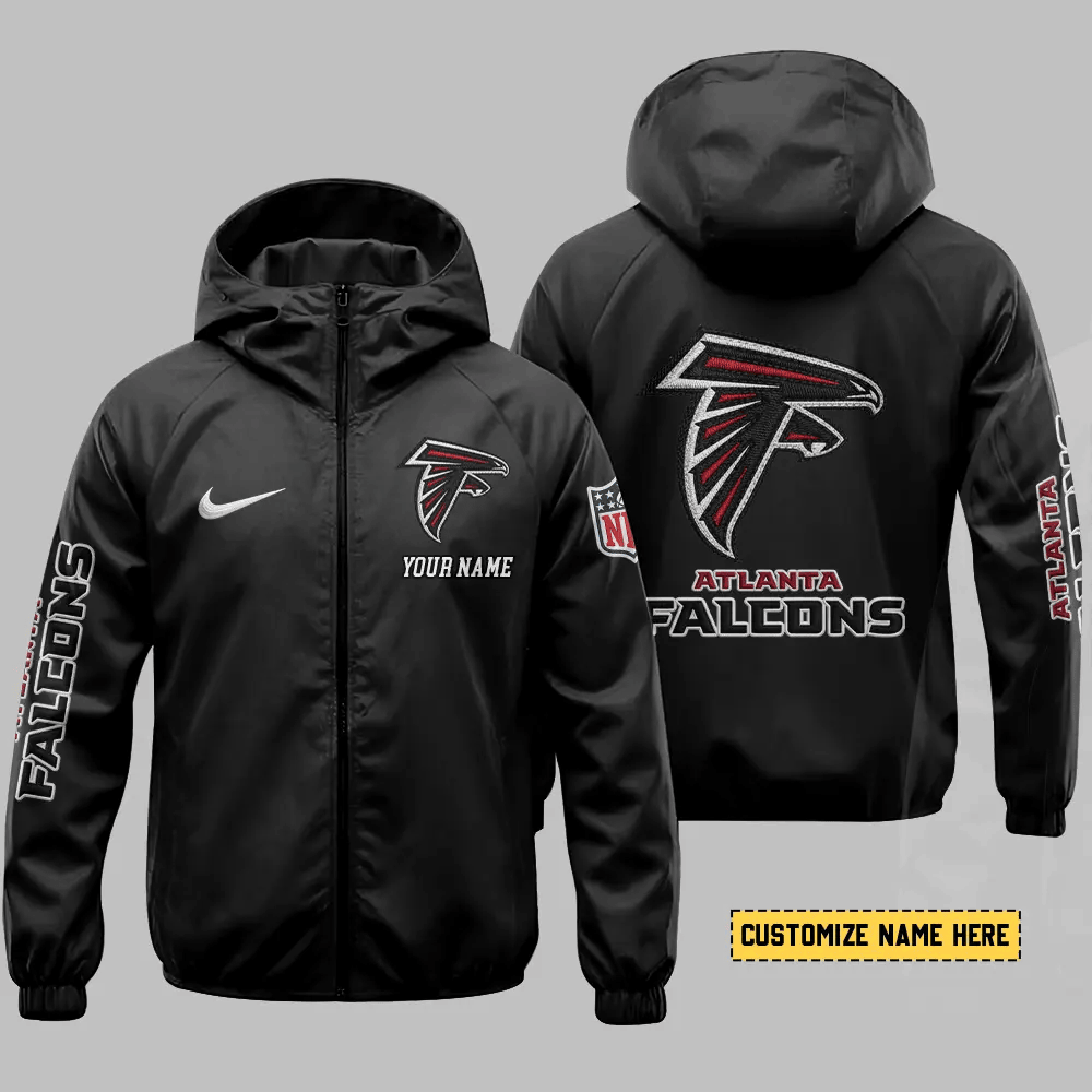 Atlanta Falcons Hooded Full Zip Windbreaker Jacket Pdhp4s