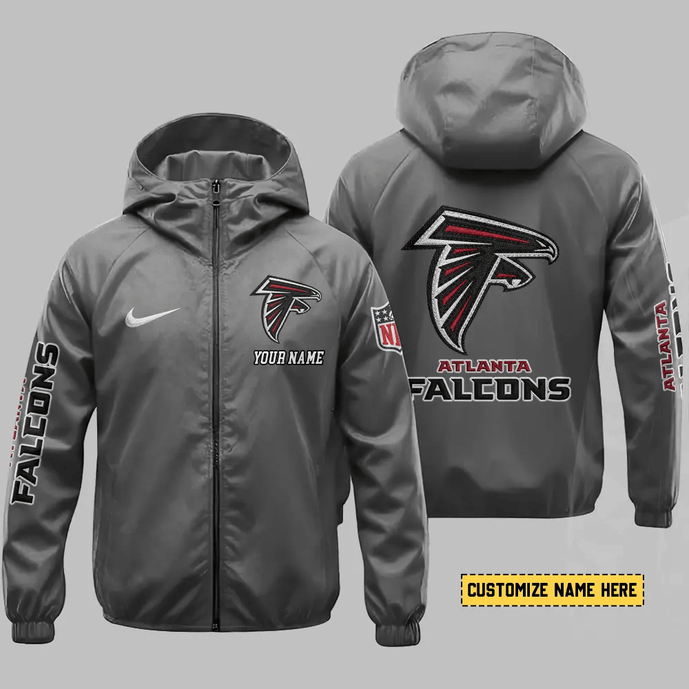 Atlanta Falcons Hooded Full Zip Windbreaker Jacket Pdhp4s