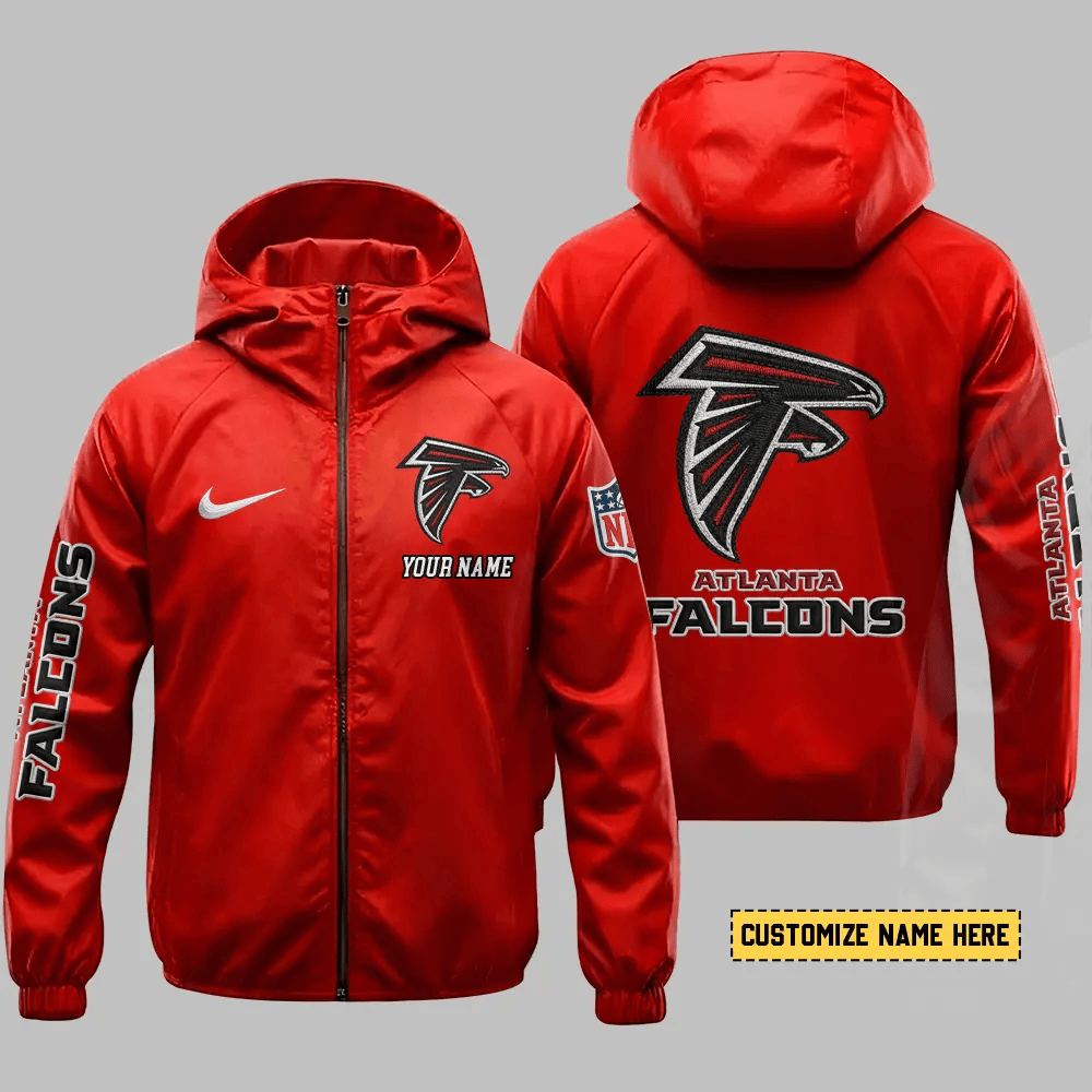 Atlanta Falcons Hooded Full Zip Windbreaker Jacket Pdhp4s