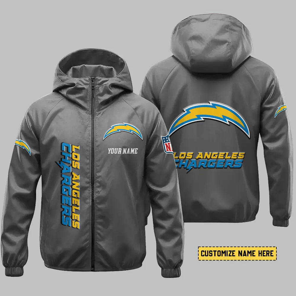 Los Angeles Chargers Hooded Full Zip Windbreaker Jacket P5spvg