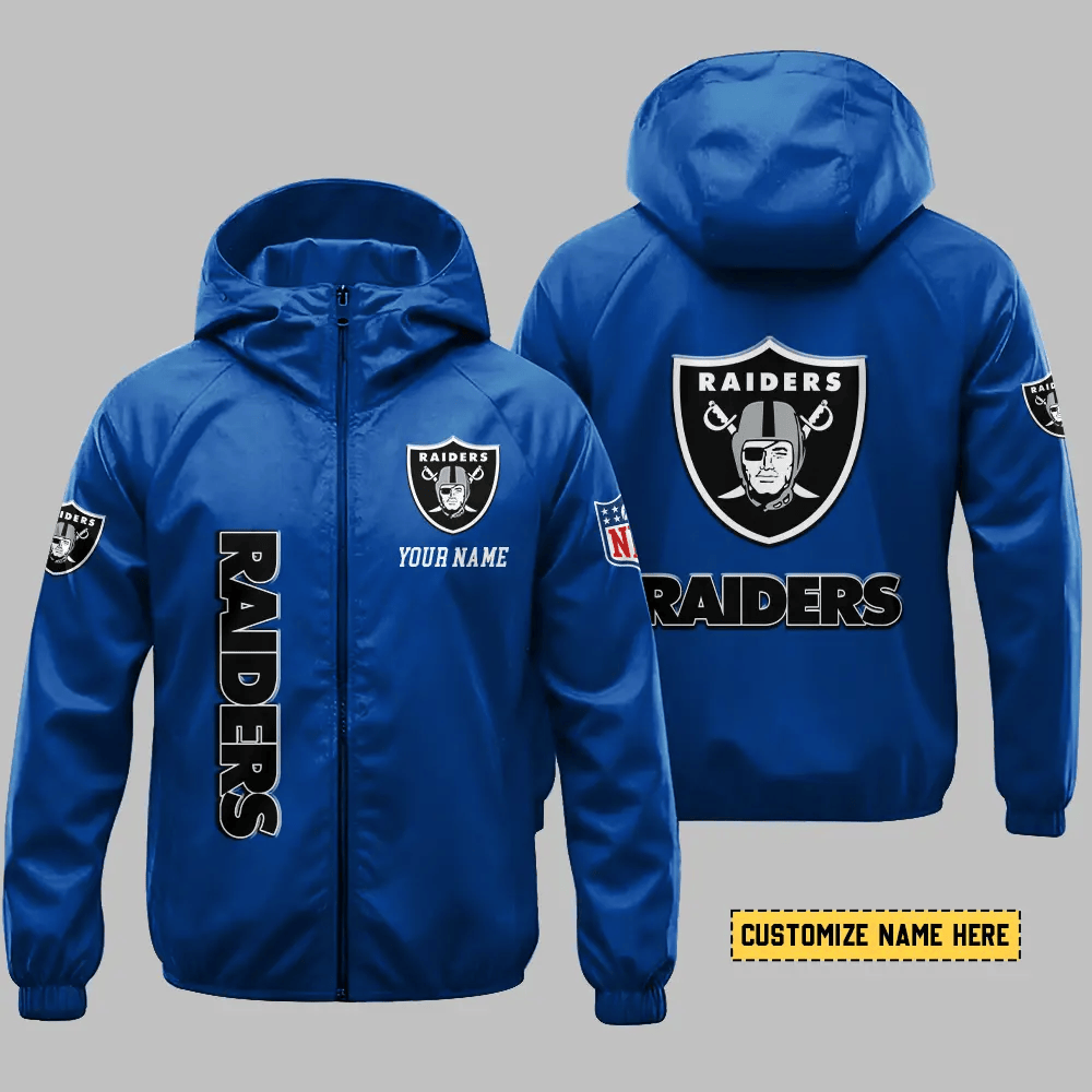 Las Vegas Raiders Hooded Full Zip Windbreaker Jacket Pppxls