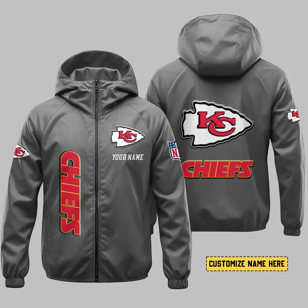 Kansas City Chiefs Hooded Full Zip Windbreaker Jacket Pksnkq