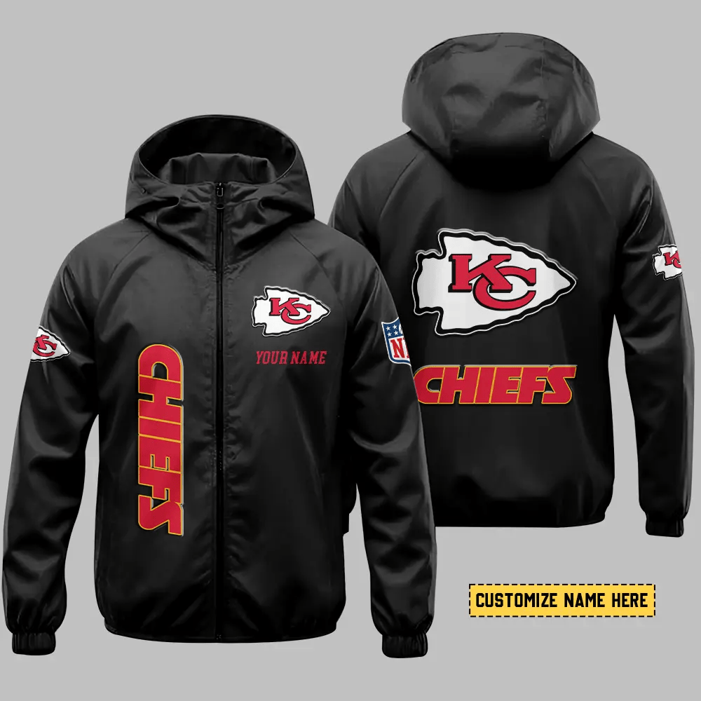 Kansas City Chiefs Hooded Full Zip Windbreaker Jacket Pksnkq