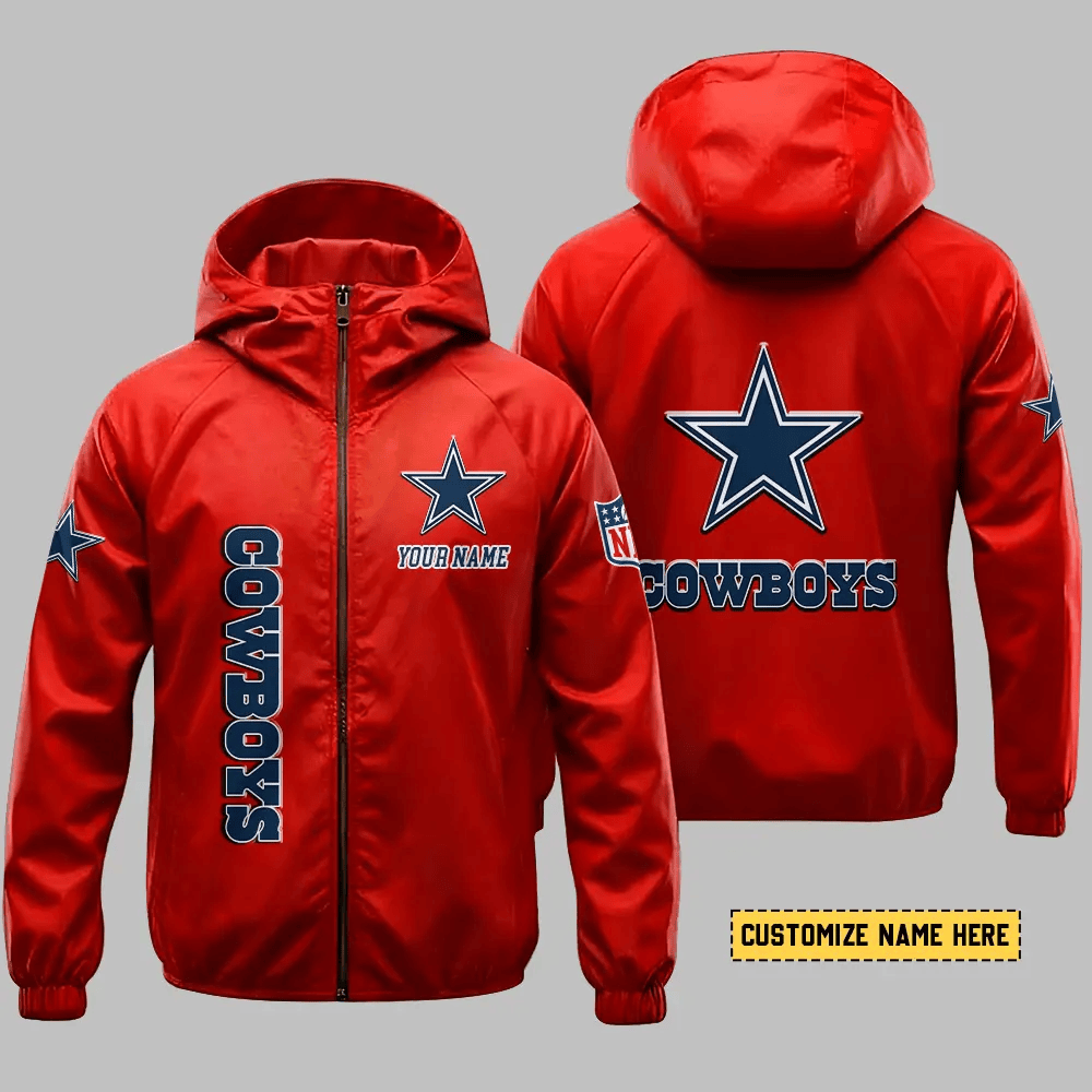 Dallas Cowboys Hooded Full Zip Windbreaker Jacket P7c9fq