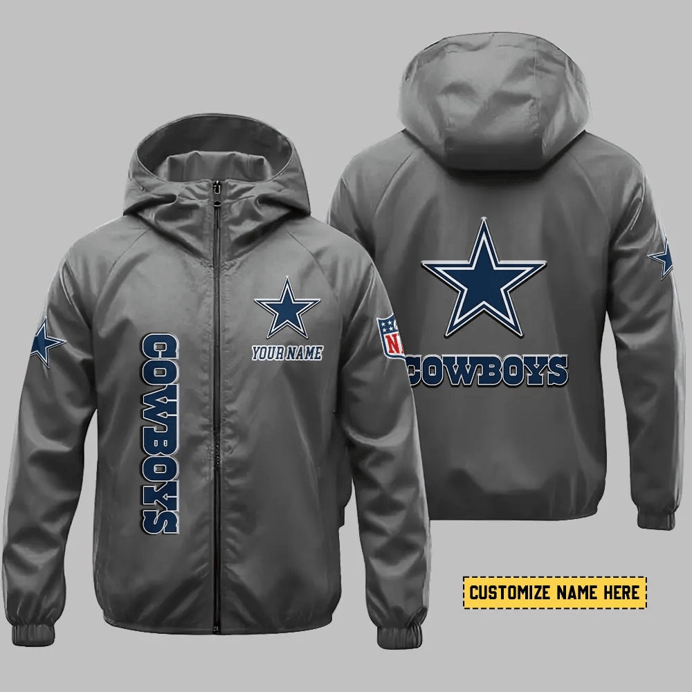Dallas Cowboys Hooded Full Zip Windbreaker Jacket P7c9fq