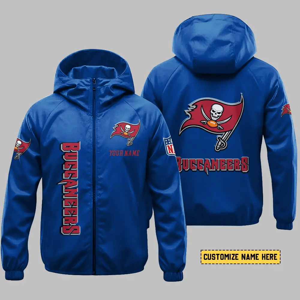Tampa Bay Buccaneers Hooded Full Zip Windbreaker Jacket Pfzzb6