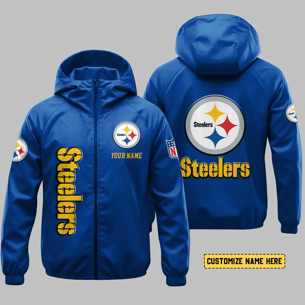 Pittsburgh Steelers Hooded Full Zip Windbreaker Jacket P5wztf