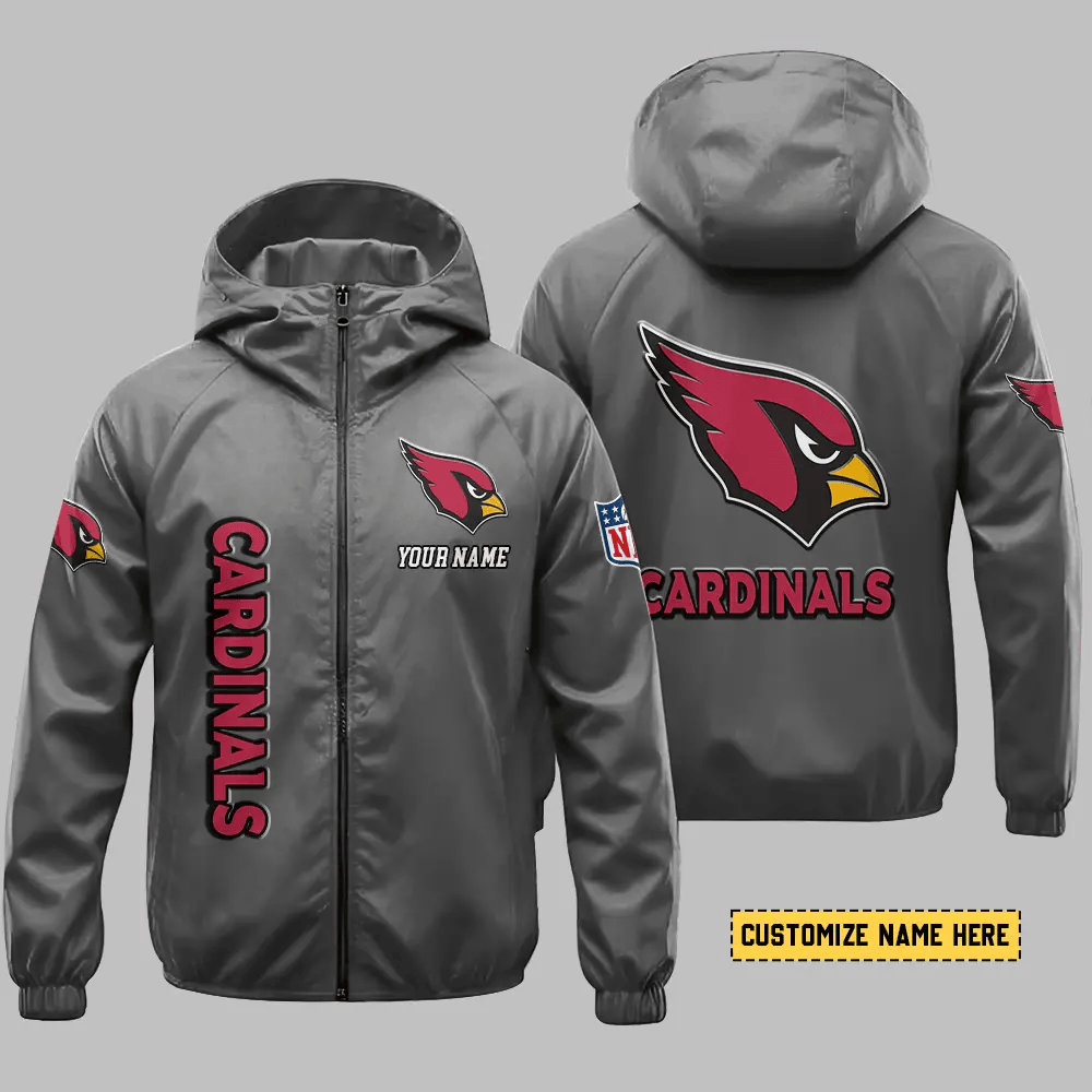 Arizona Cardinals Hooded Full Zip Windbreaker Jacket Pdcez4
