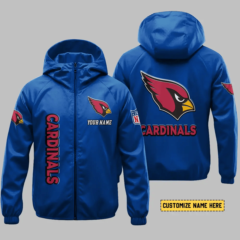 Arizona Cardinals Hooded Full Zip Windbreaker Jacket Pdcez4