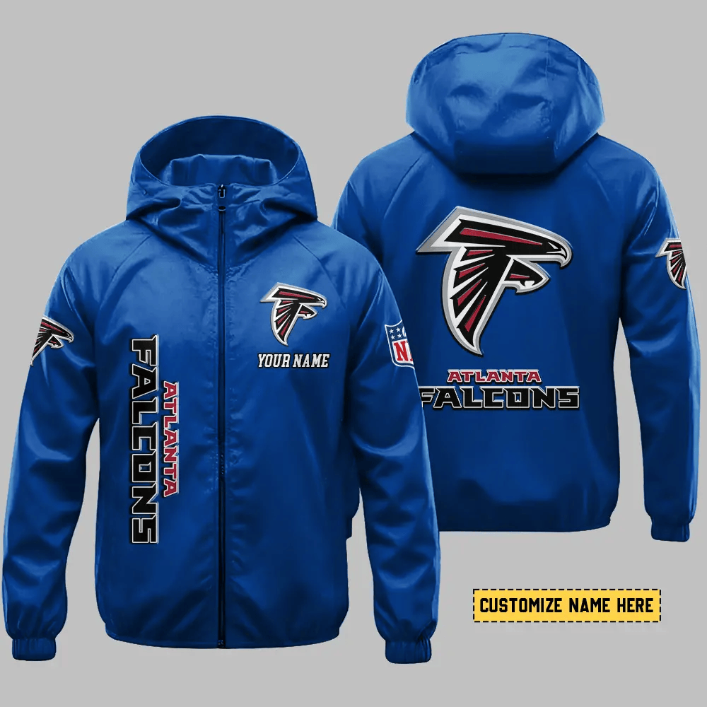 Atlanta Falcons Hooded Full Zip Windbreaker Jacket Pfbnkk