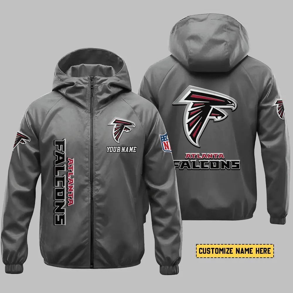 Atlanta Falcons Hooded Full Zip Windbreaker Jacket Pfbnkk