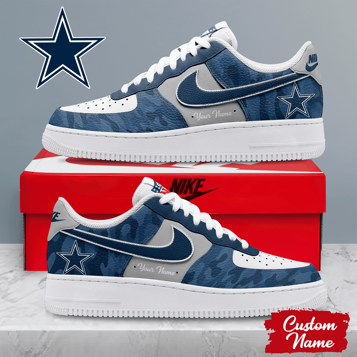 Dallas Cowboys | Premium Nfl End Zone Energy Af1 Shoes Pbalu62