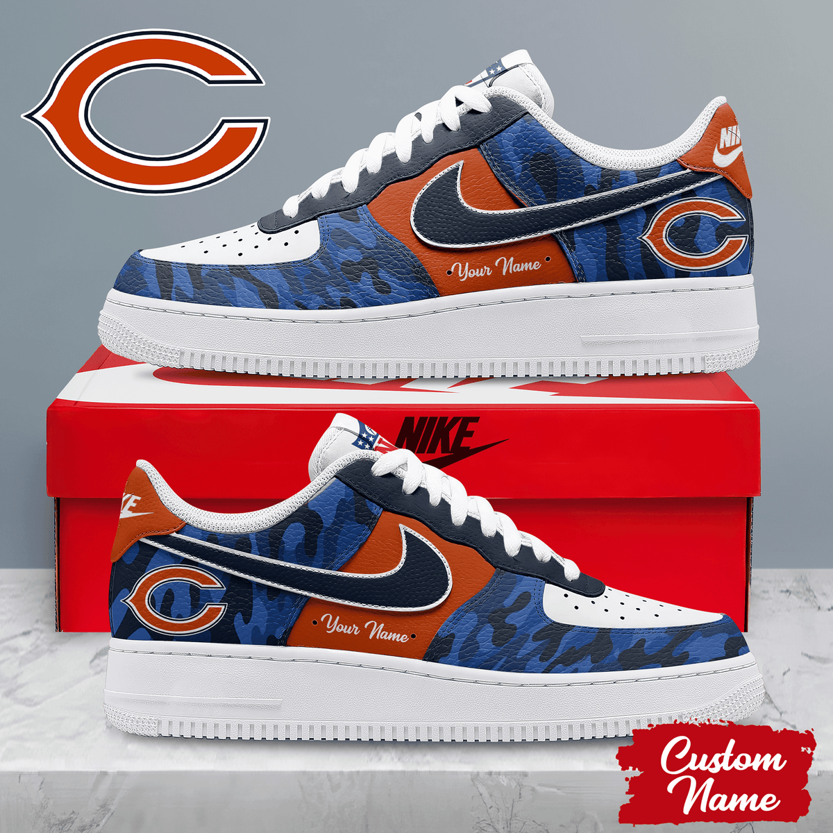 Chicago Bears | Premium Nfl End Zone Energy Af1 Shoes Pb6ctju