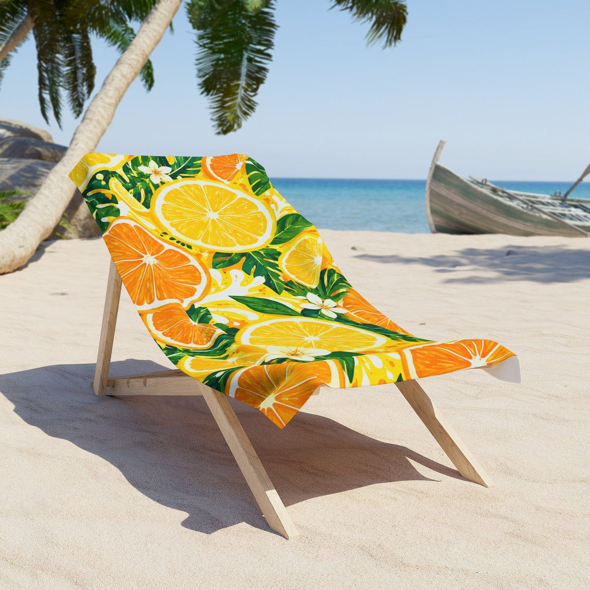 Bold Citrus Summer Beach Towel - Oversized Beach Towel