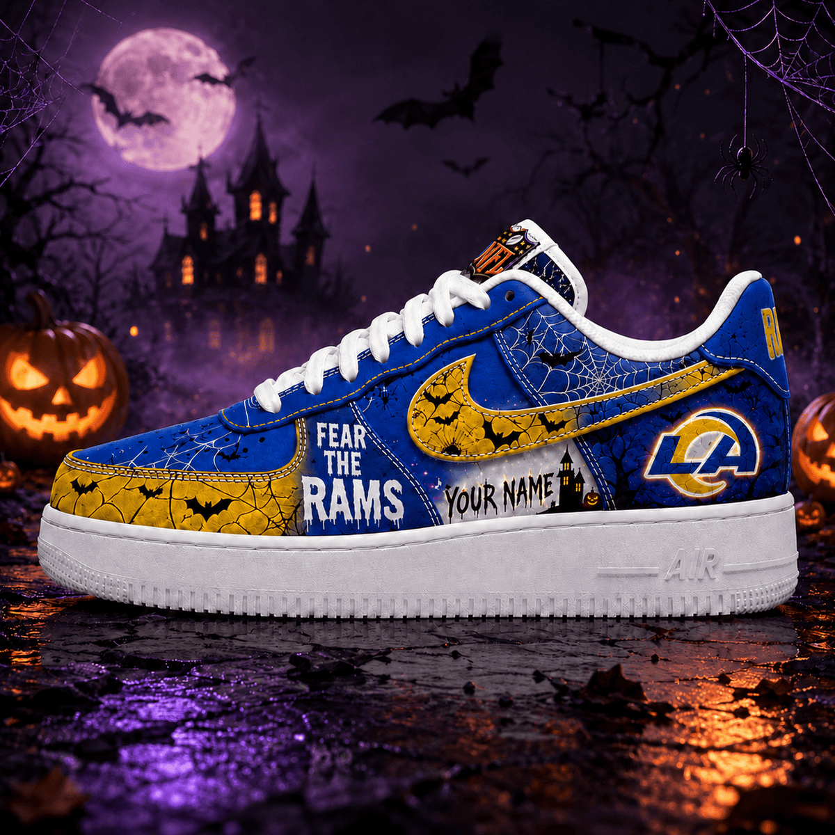 Los Angeles Rams | Premium Fear The Team Halloween Low Top Sneakers