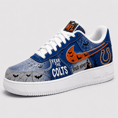 Indianapolis Colts | Premium Fear The Team Halloween Low Top Sneakers