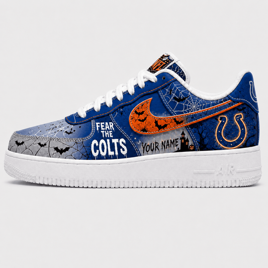 Indianapolis Colts | Premium Fear The Team Halloween Low Top Sneakers