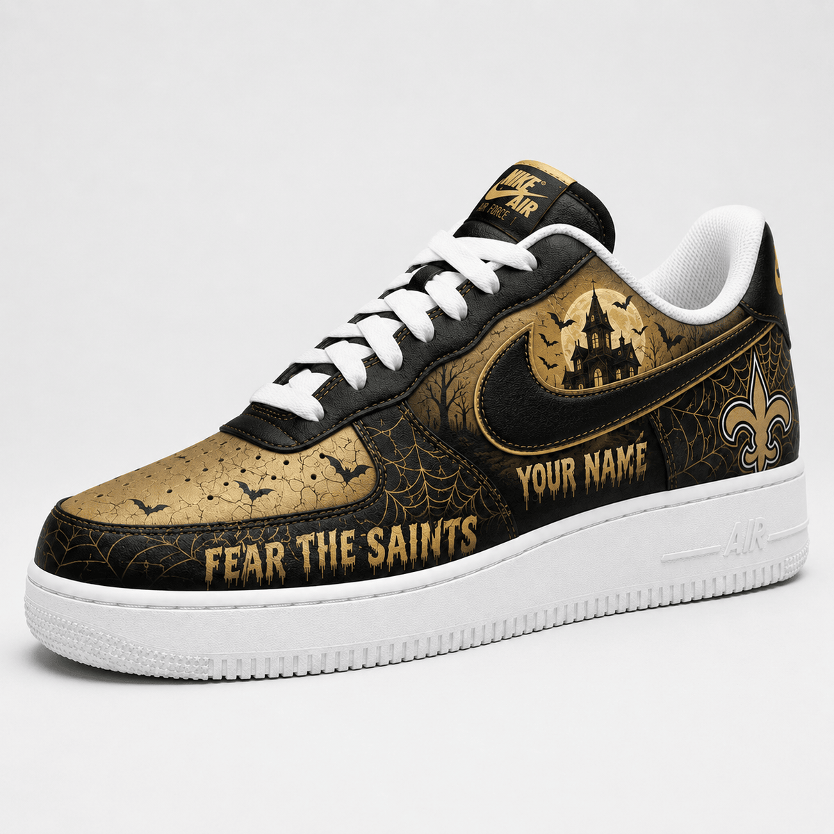 New Orleans Saints | Premium Fear The Team Halloween Low Top Sneakers